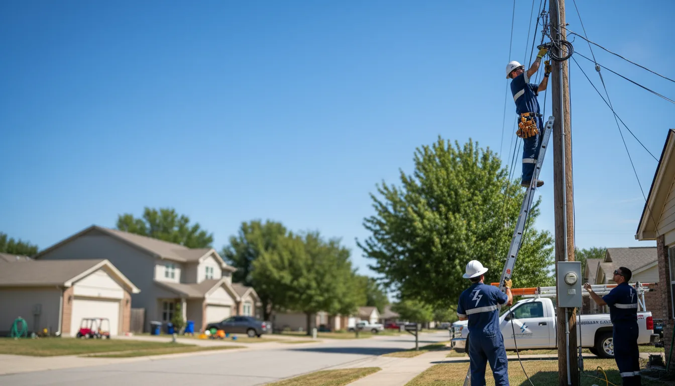 Residential electrician providing installation services in Rule, TX